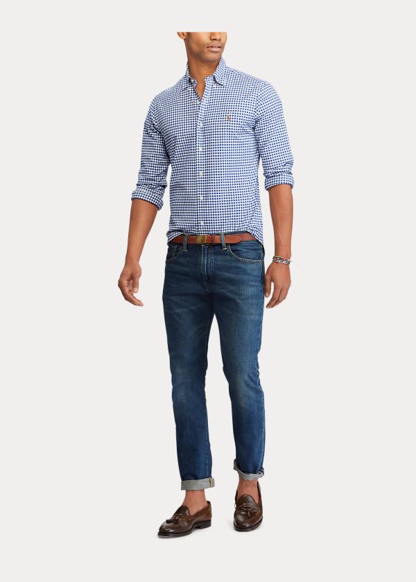 Men's Polo Ralph Lauren Slim Fit Gingham Shirts | 398147YZB